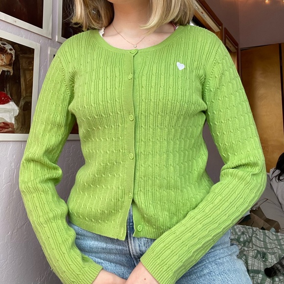 GAP Sweaters Vintage Y2k Cardigan Gap Xs Sage Green Poshmark